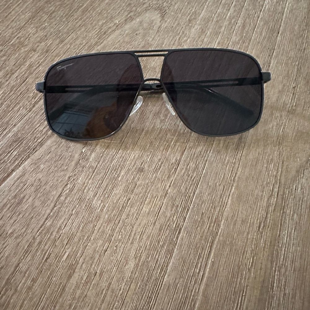 Ferragamo Aviator Sunglasses in Black Frame with Dark Lenses